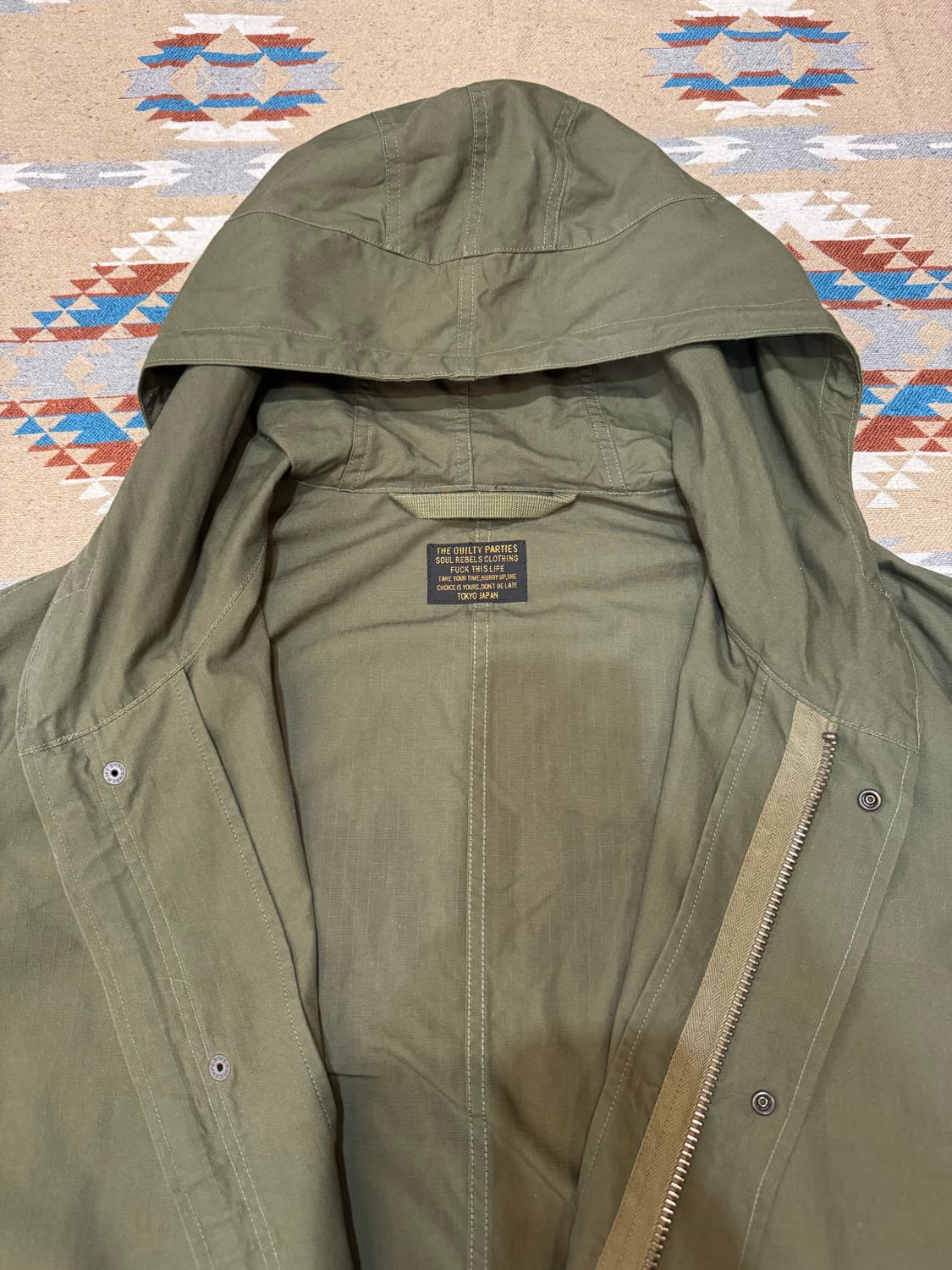 [XL] 와코마리아 M-48 모즈 코트 카키 상품이미지4