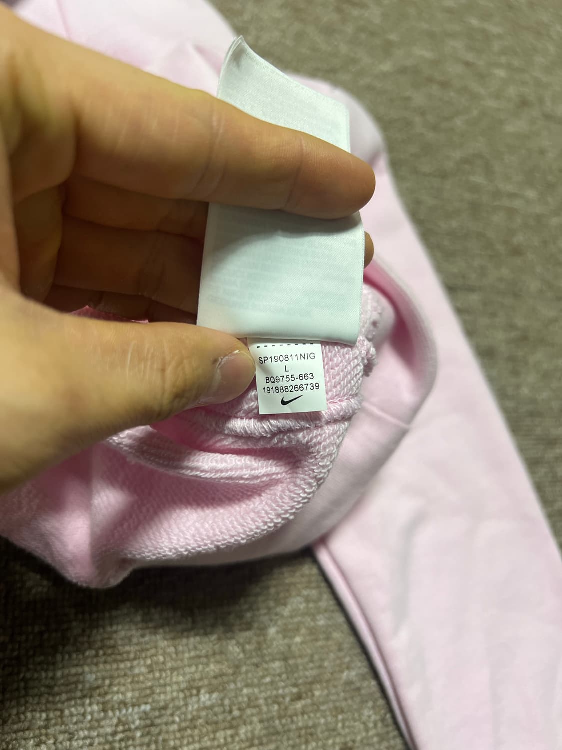 나이키 핑크 크롭 후드티 L 상품이미지6