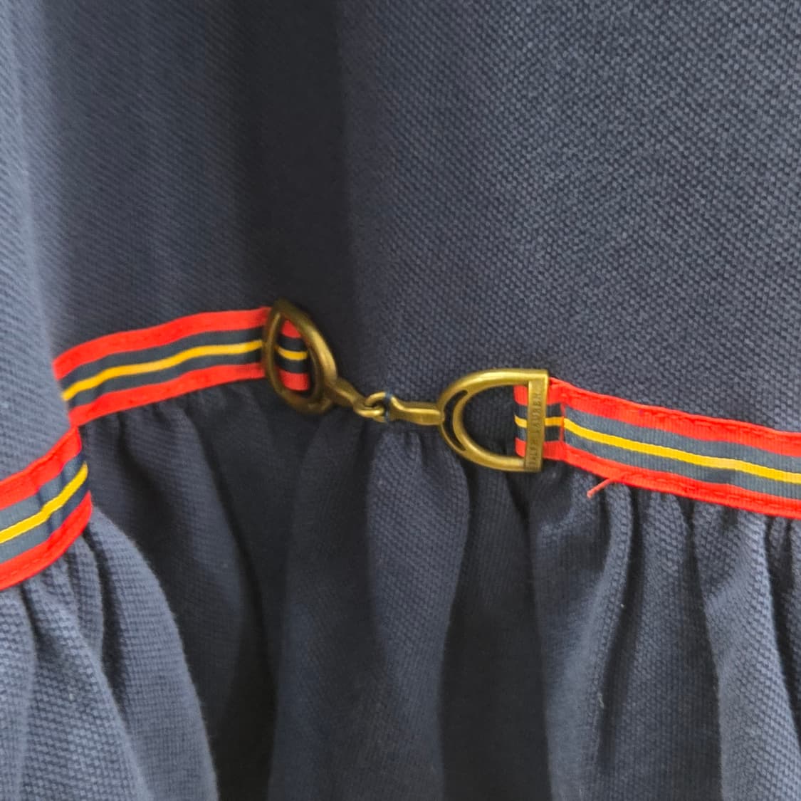 폴로랄프로렌 걸즈 피케 카라 원피스 네이비 L/12/14 상품이미지3