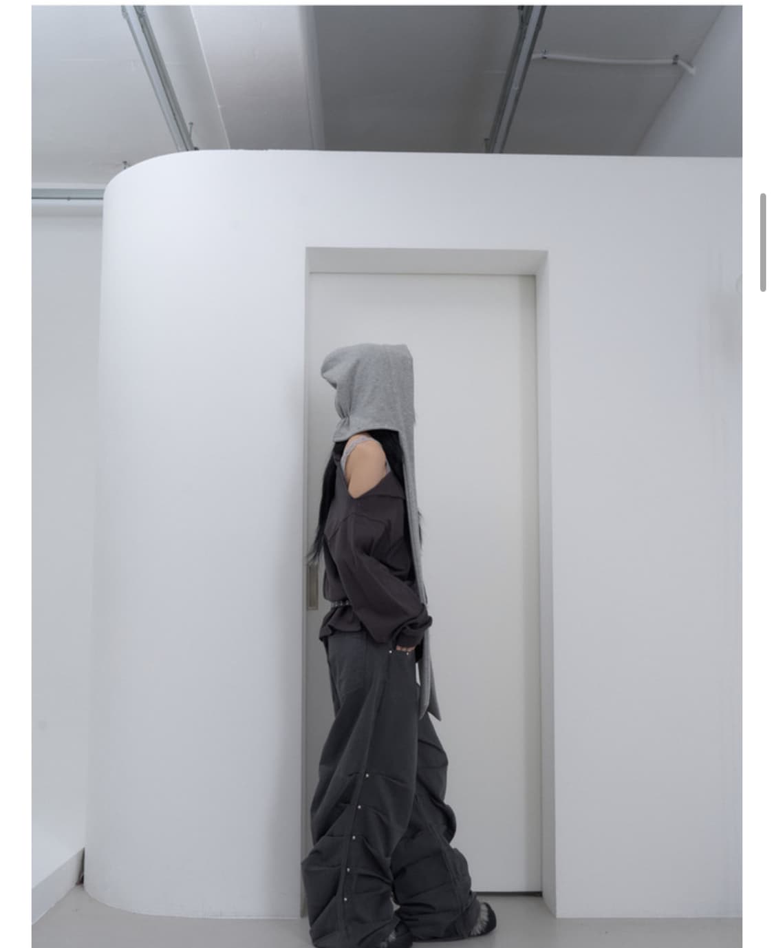 후드 스카프 블랙 상품이미지3