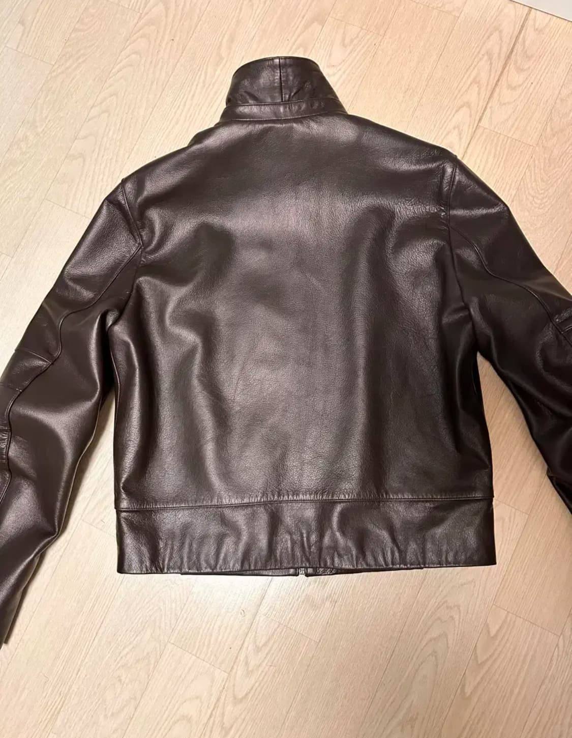 머듈 014 레더자켓 브라운 2 size  상품이미지3