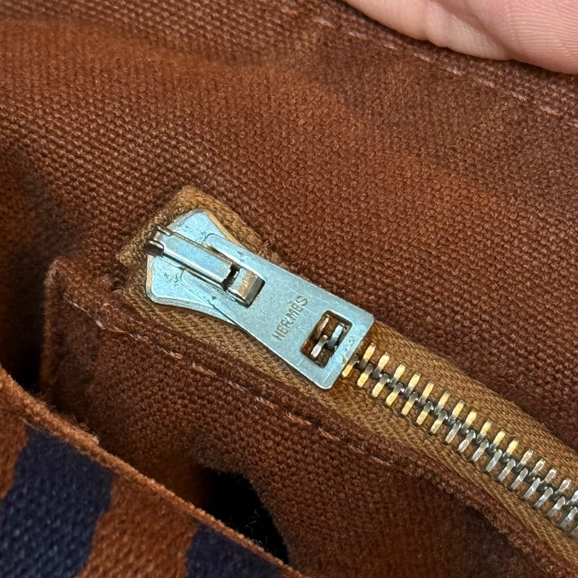 에르메스 후루토 MM 캔버스 브라운 토트백 상품이미지5