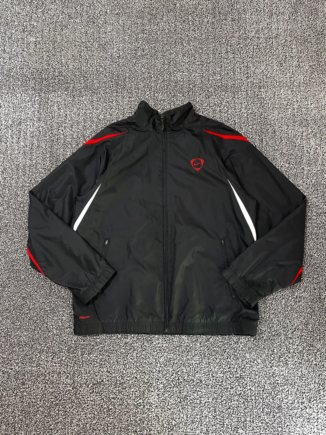 빈티지9. 나이키 올드스쿨 템포 바람막이 검빨 점퍼 윈드브레이커 상품이미지1