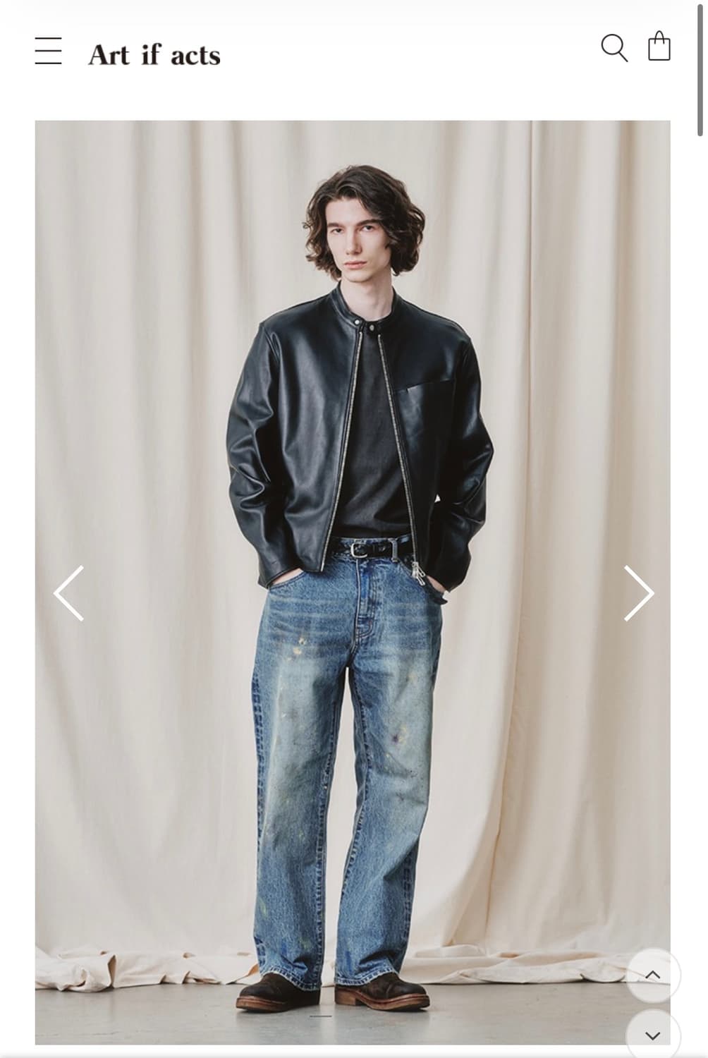 아트이프액츠 램스킨 레이스웨이 레더 재킷 상품이미지2