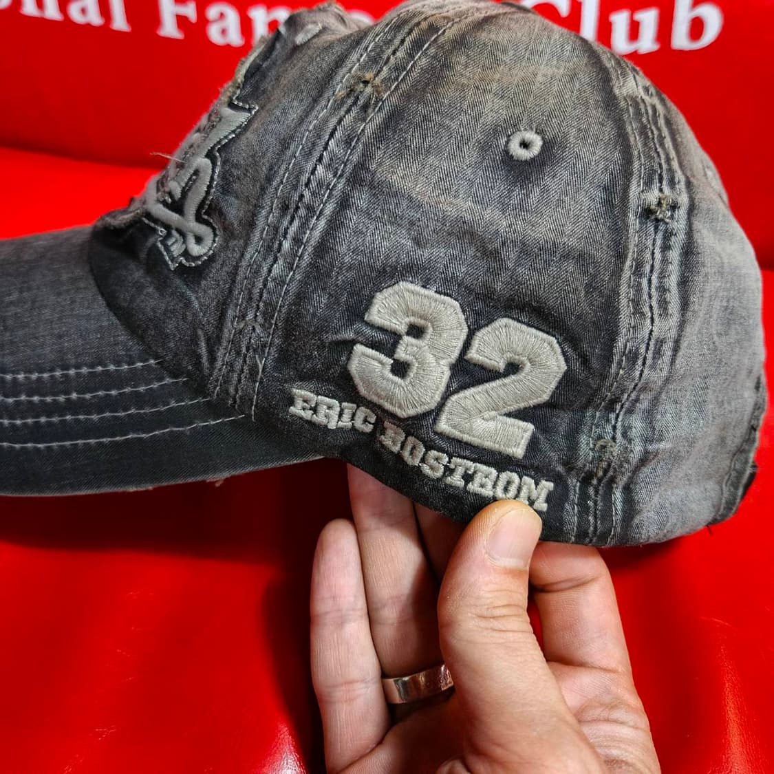 본더치(Vondutch) Vintage Y2k 빅로고 워시드 볼캡 상품이미지3