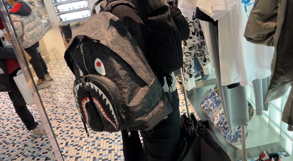 Bape 베이프 샤크 카모 백팩 가방 상품이미지1