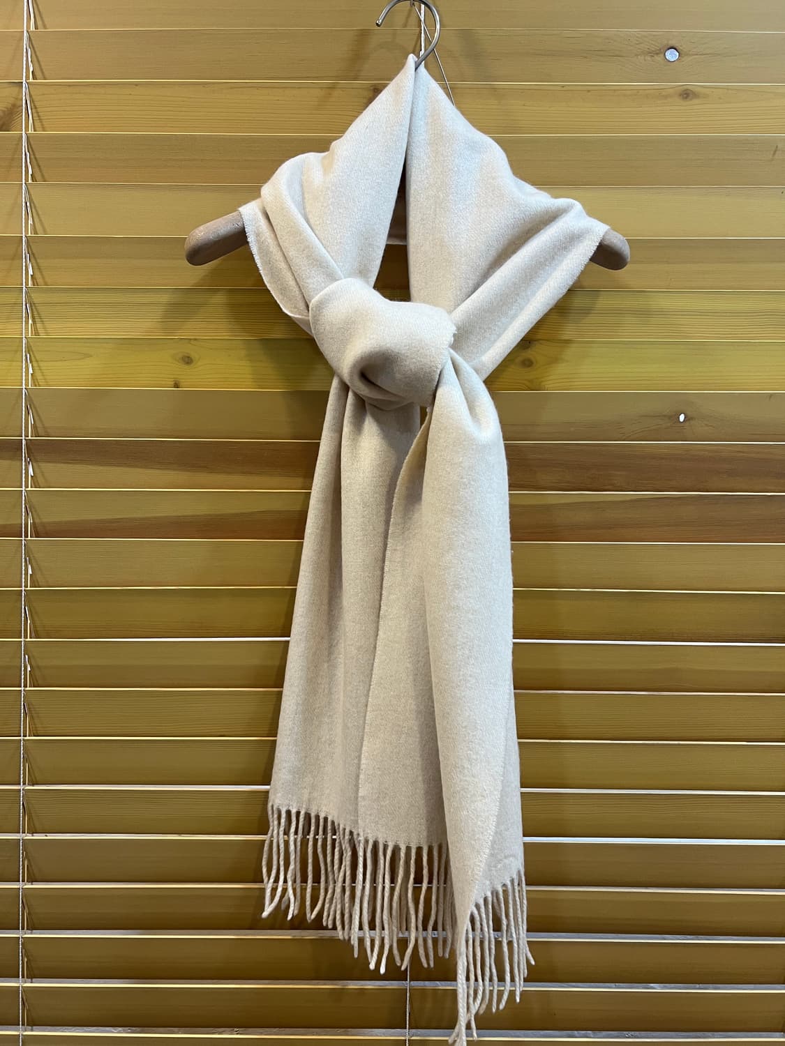 고비 GOBI 크림베이지 캐시미어100 머플러 목도리 상품이미지4