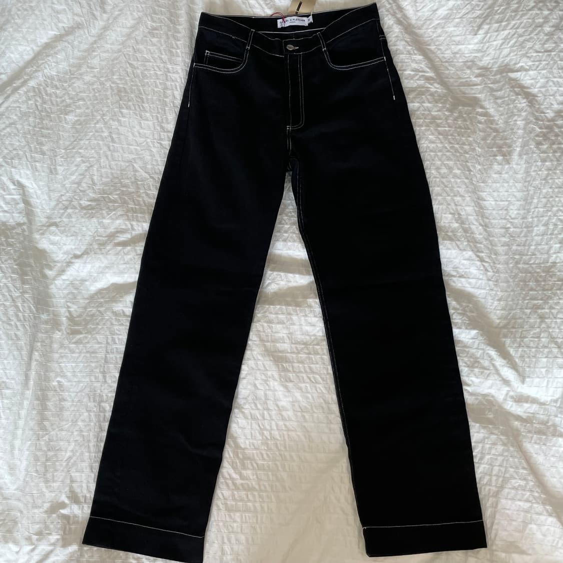 다니엘 W 플레처 스티치 스트레이트 진 블랙 M(새상품) 상품이미지2