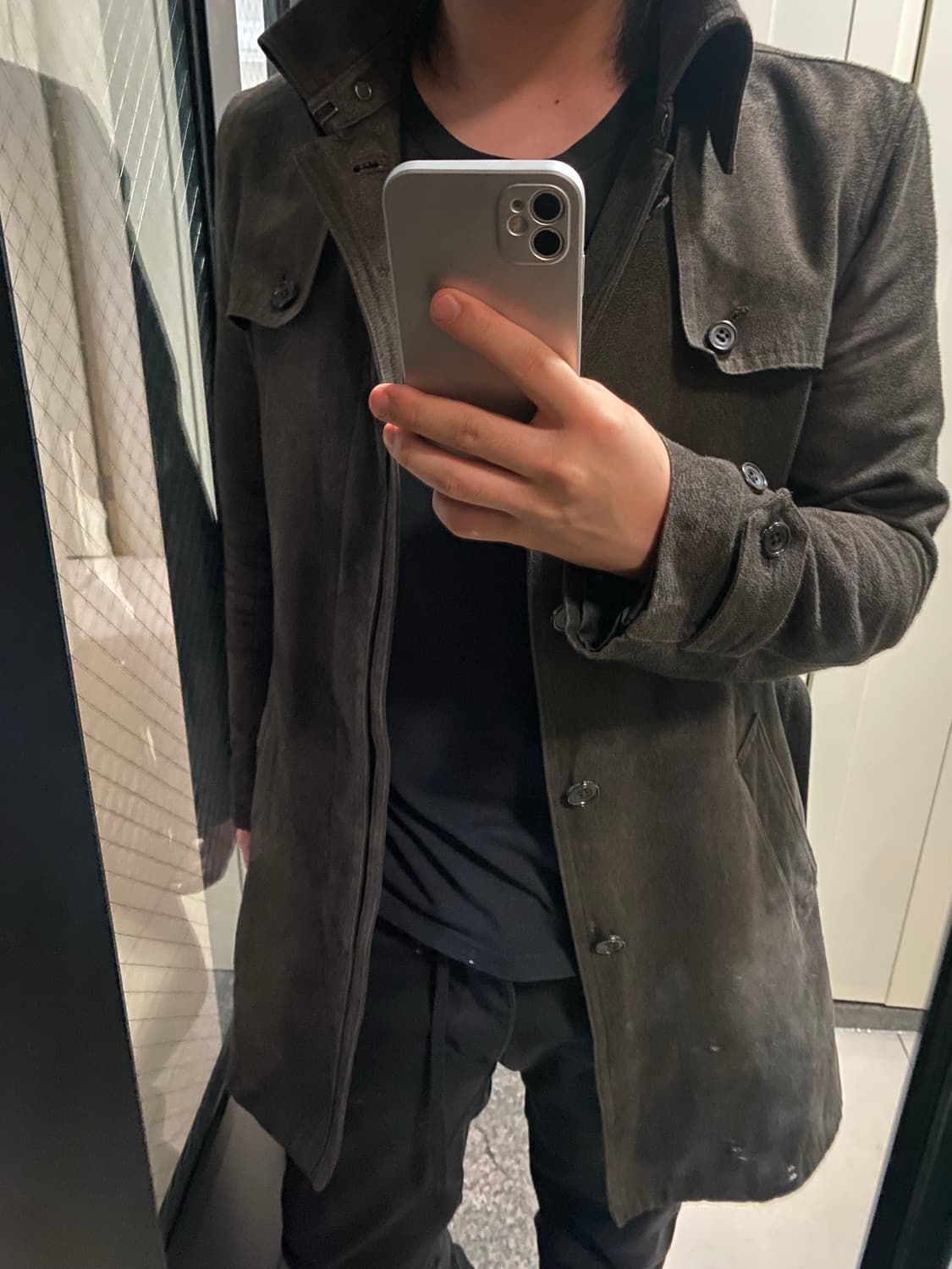 토네이도 마트 워시드 레더 벨티드 코트 자켓 상품이미지2