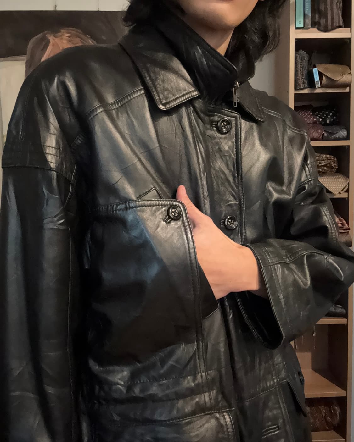 BEER BLASTS Lambskin 더블 카라 레더 자켓 상품이미지8