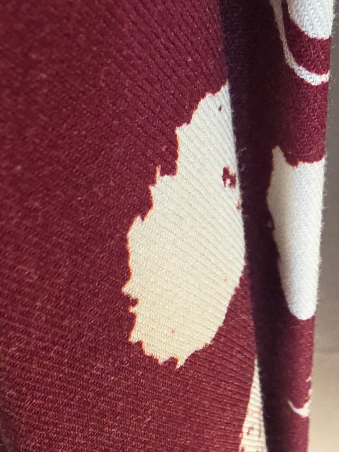 [s] ZARA 자라 폴카닷 도트 패턴 버건디 비스코스 셔츠 상품이미지4