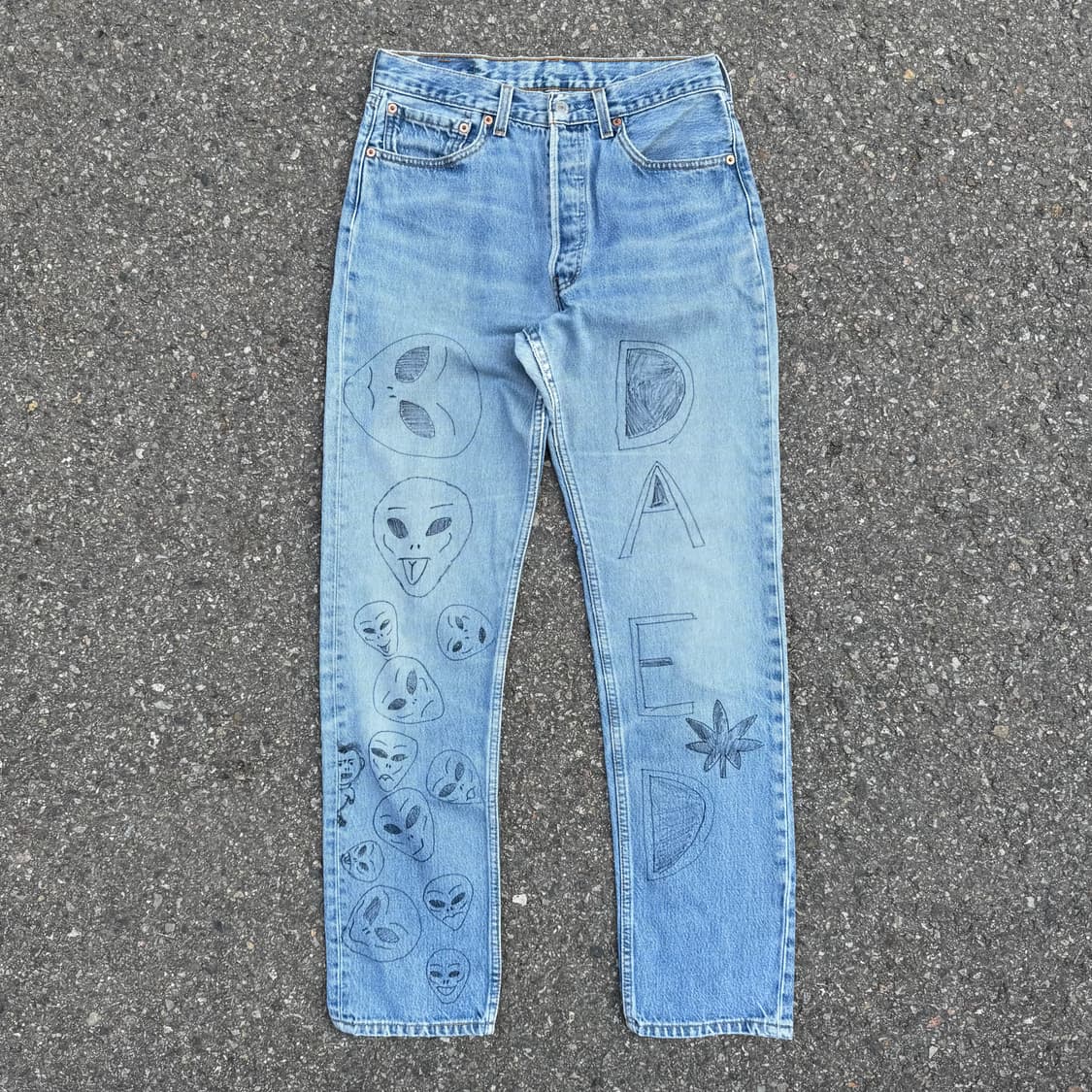  90s 리바이스 USA 501 에일리언 데님 팬츠  상품이미지3