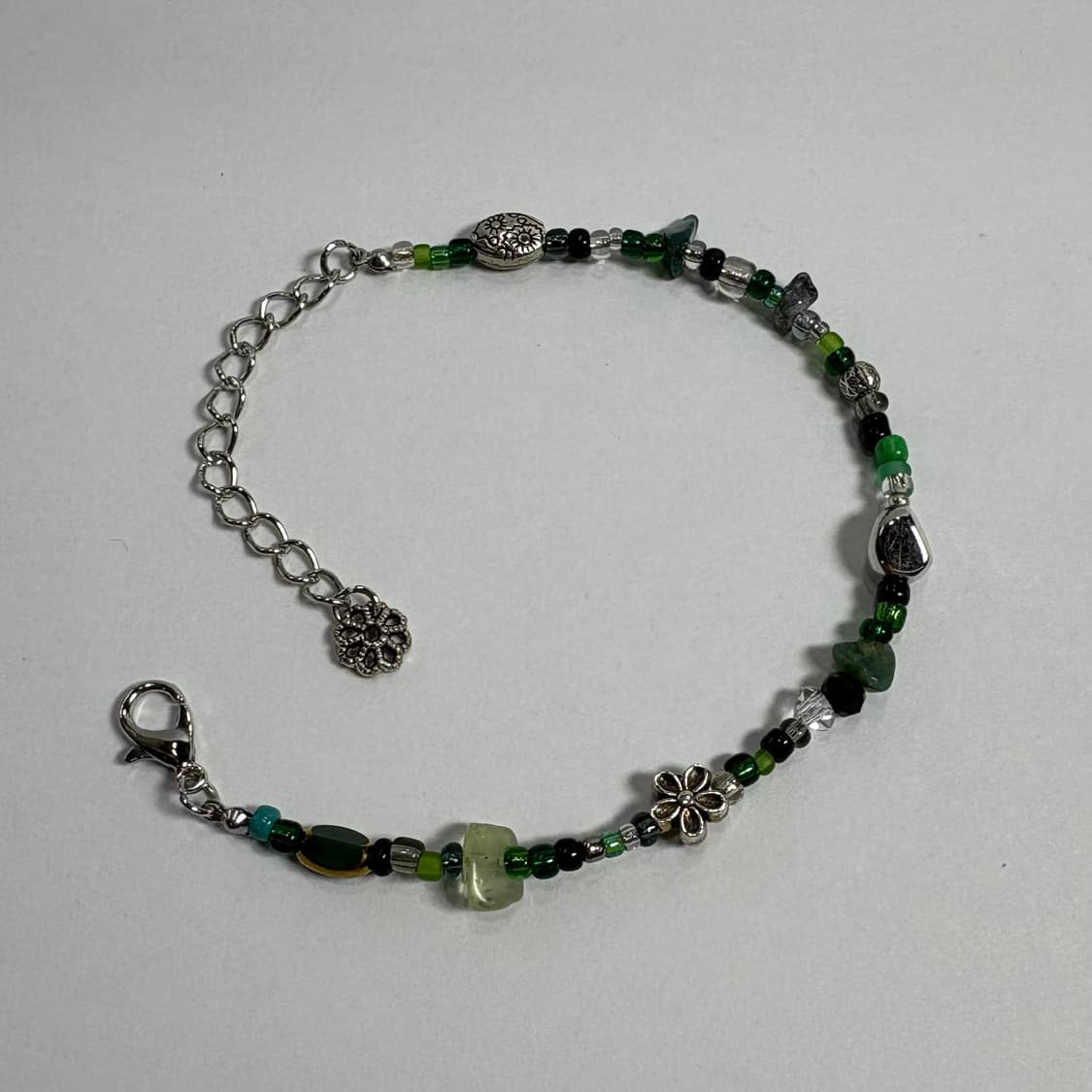 핸드메이드 비즈 팔찌 Green Flower 020 상품이미지3