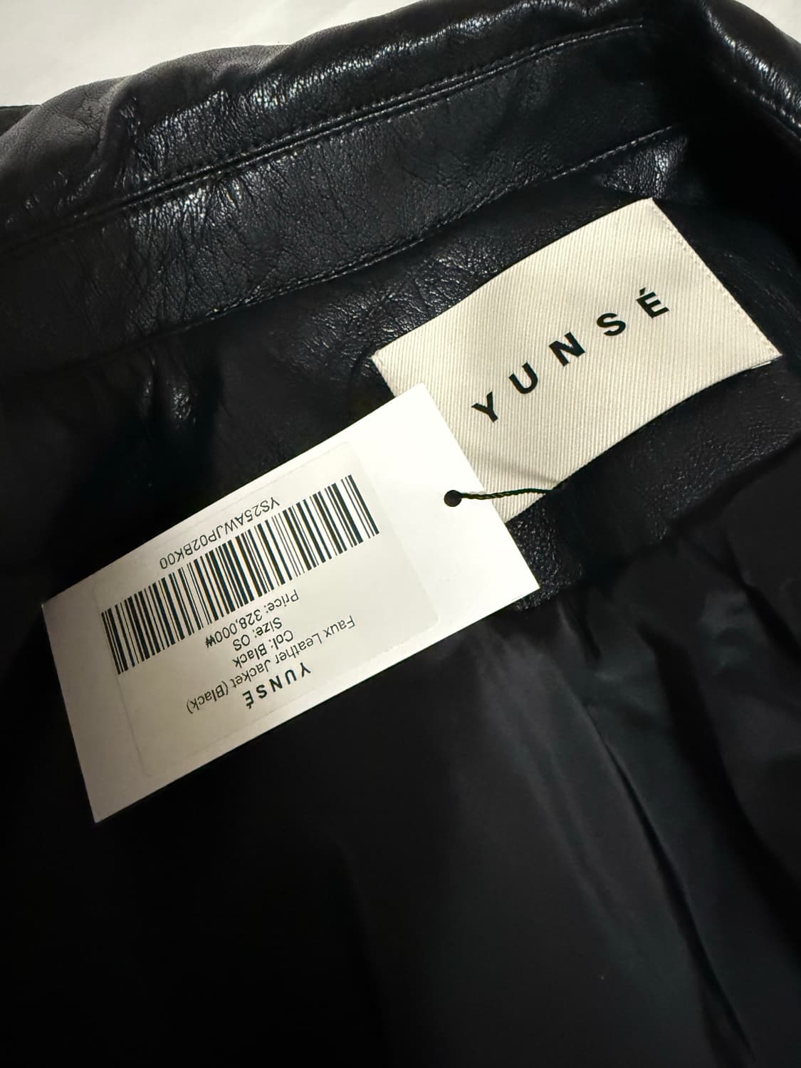 [새상품] 윤세 Faux Leather Jacket (Black) 상품이미지3