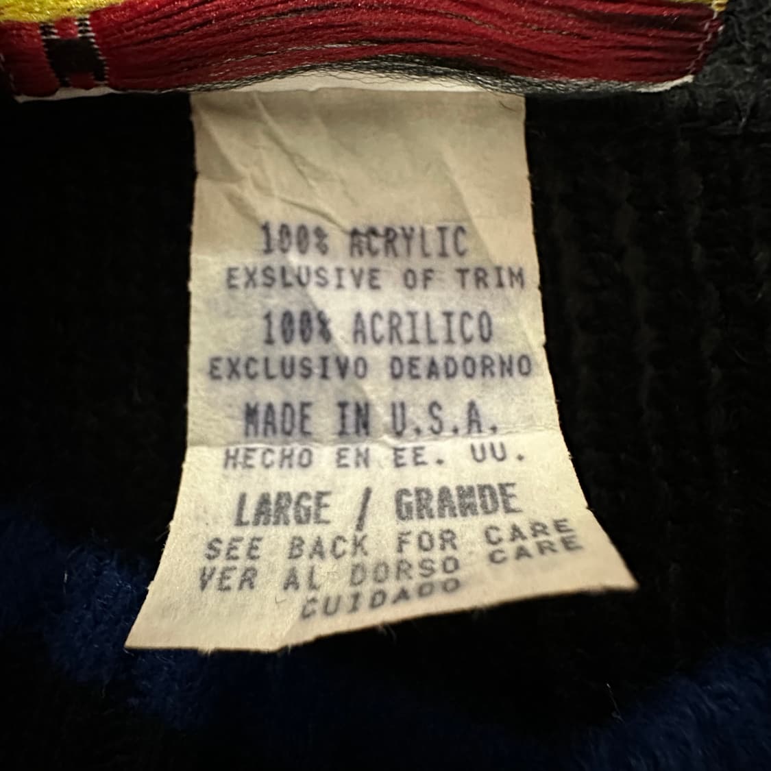 VINTAGE usa made acrylic knit sweater 상품이미지6