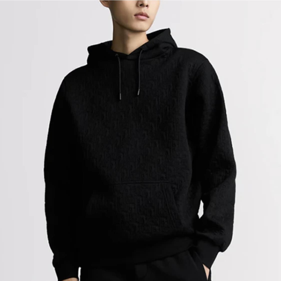 [S+급/L] 25SS 디올 오블리크 자카드 후드티 블랙 상품이미지8