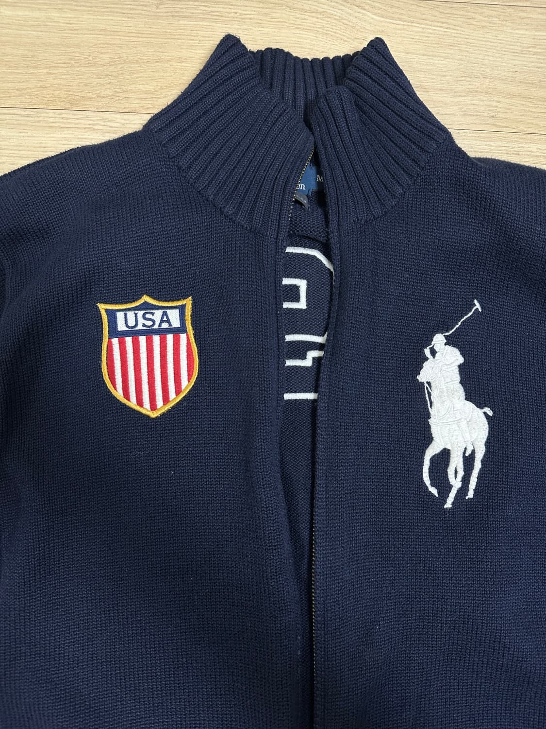 폴로 usa 성조기 투웨이 니트집업 95 상품이미지3