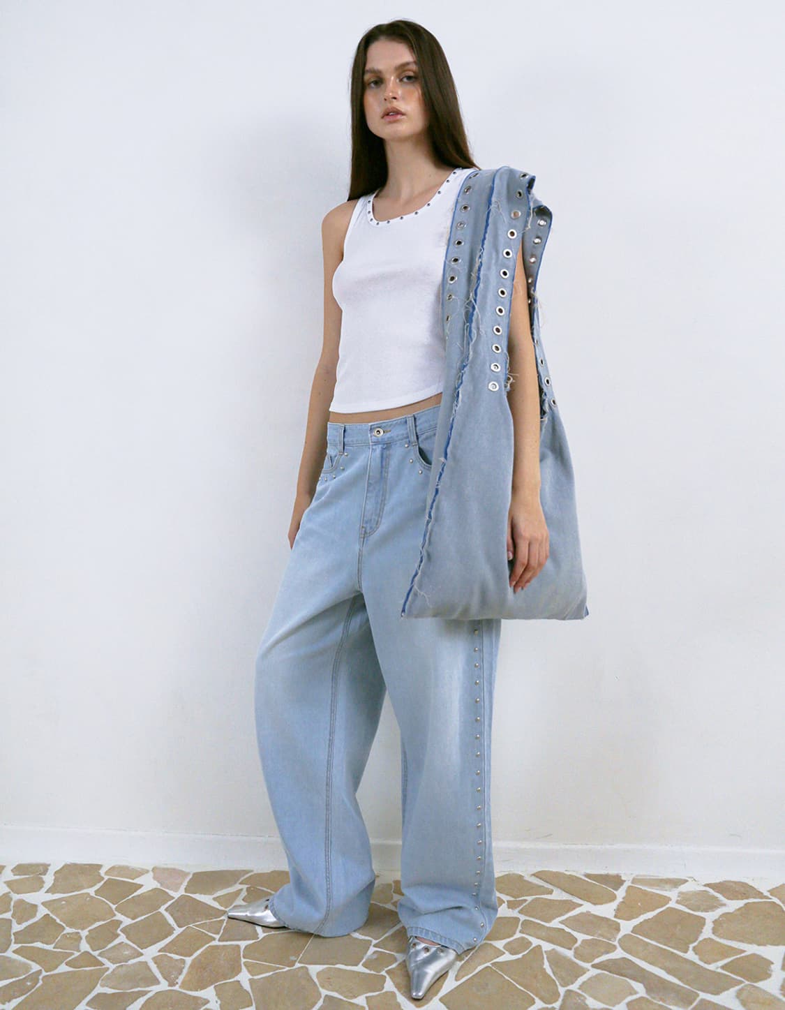 폴리수엠 Big Crossbodybag Denim blue 상품이미지2