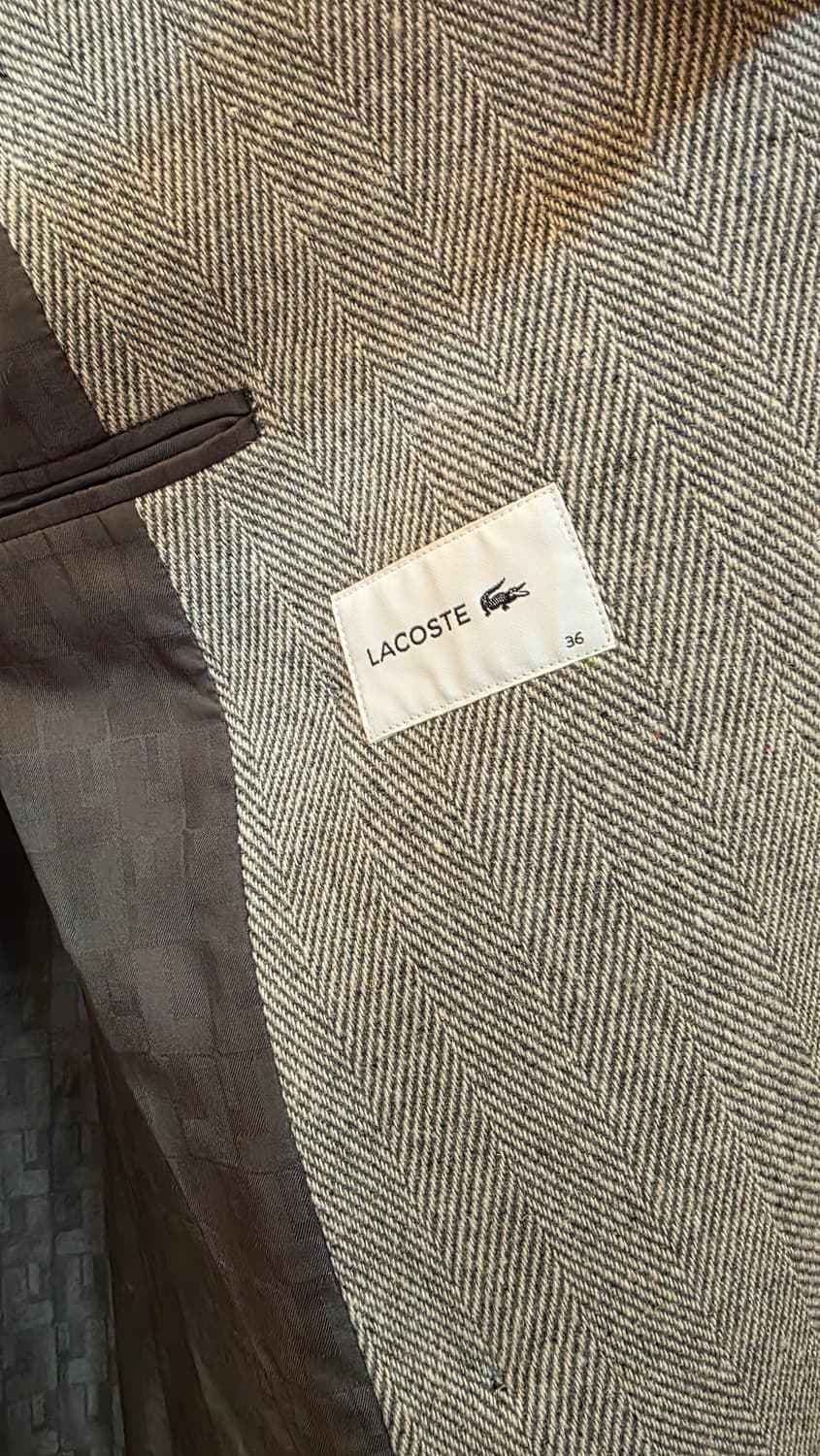 라코스테 헤링본 더블 롱코트 36사이즈 새상품 상품이미지3