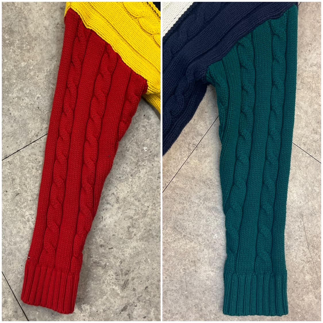 타미힐피거 배색 니트 네이비 L #csz3224 상품이미지10