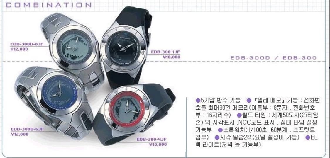 카시오 e 데이터 뱅크 y2k 시계 상품이미지4
