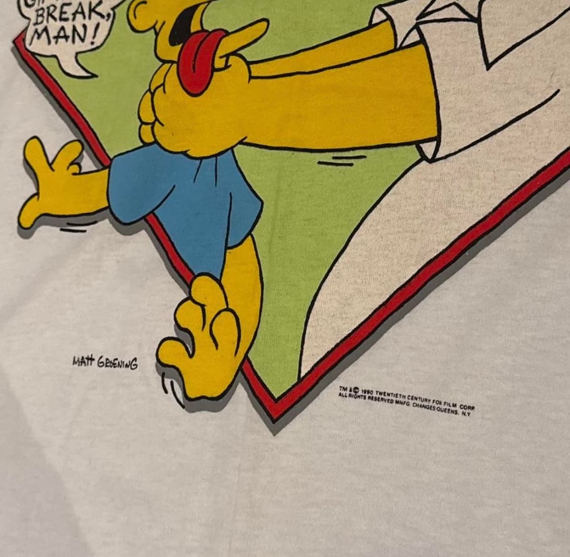 90‘s 빈티지 심슨 티셔츠 XL 데드스탁급 컨디션 상품이미지4
