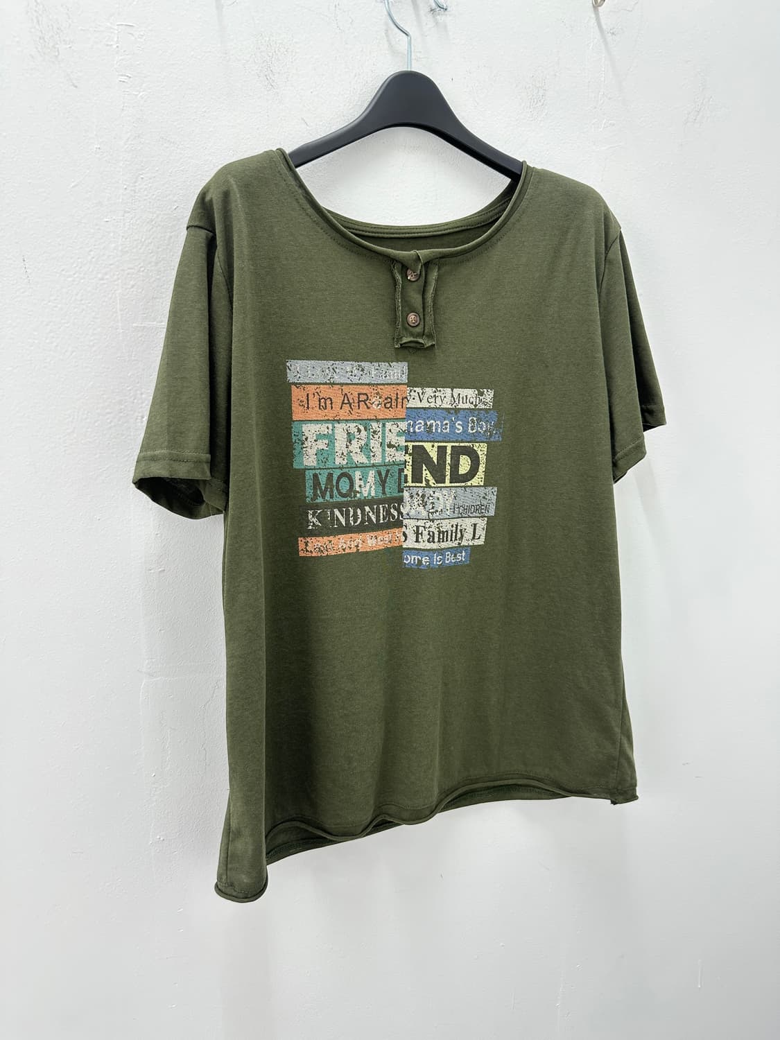 Vintage 헨리넥 반팔 상품이미지2