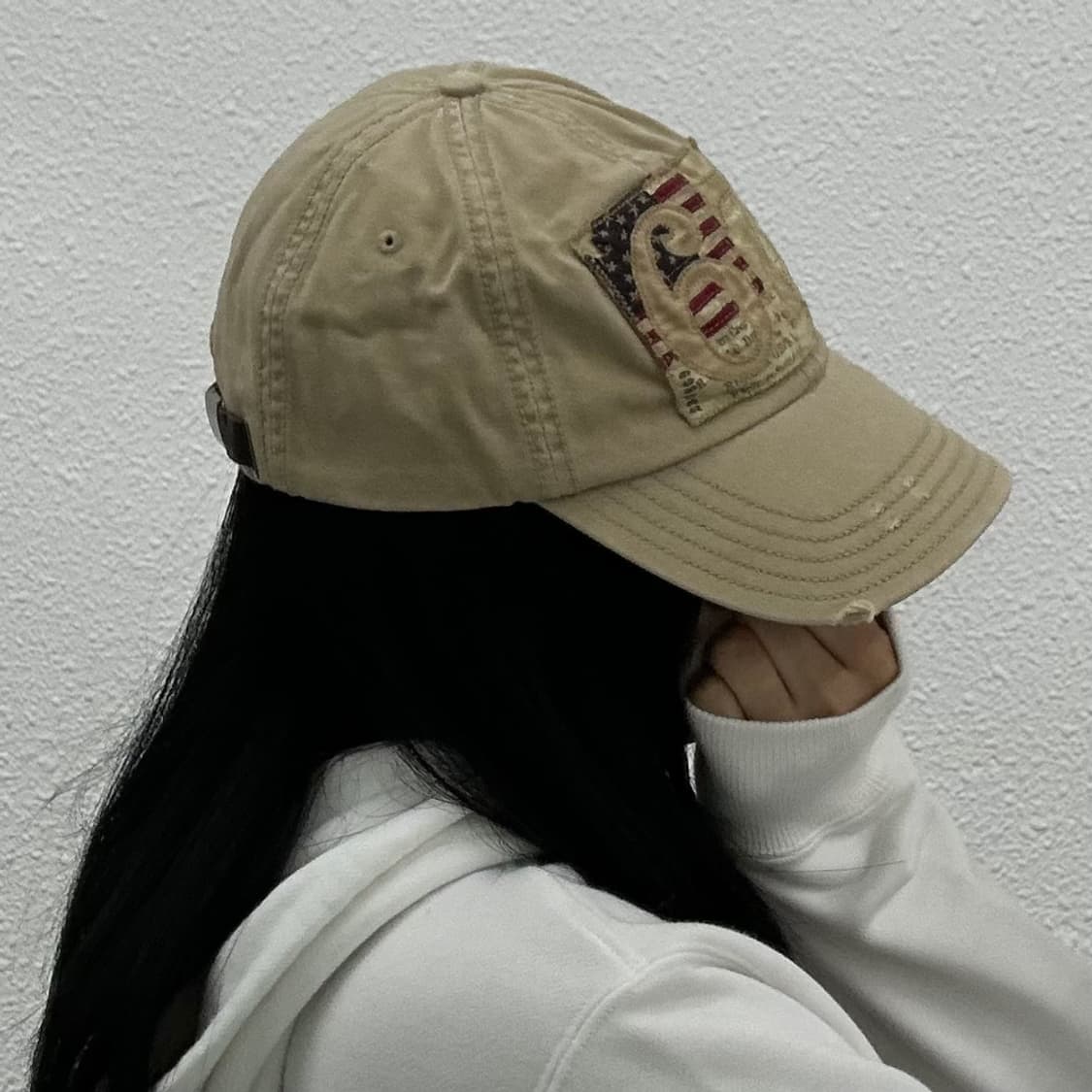 폴로 랄프로렌 성조기 베이지 볼캡 상품이미지2