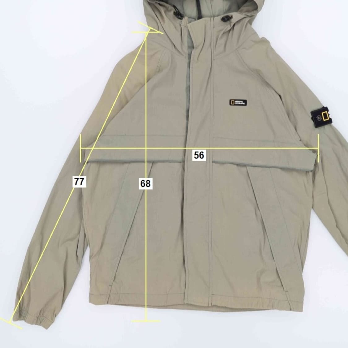 [M] 내셔널지오그래픽 남성 무스 우븐 바람막이 자켓 카키 3885 상품이미지10