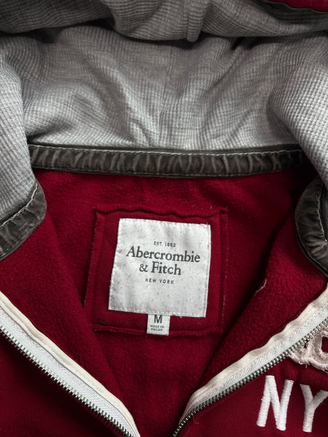 아베크롬비 y2k 빅로고 투웨이 스키니 후드 집업 1825 상품이미지3