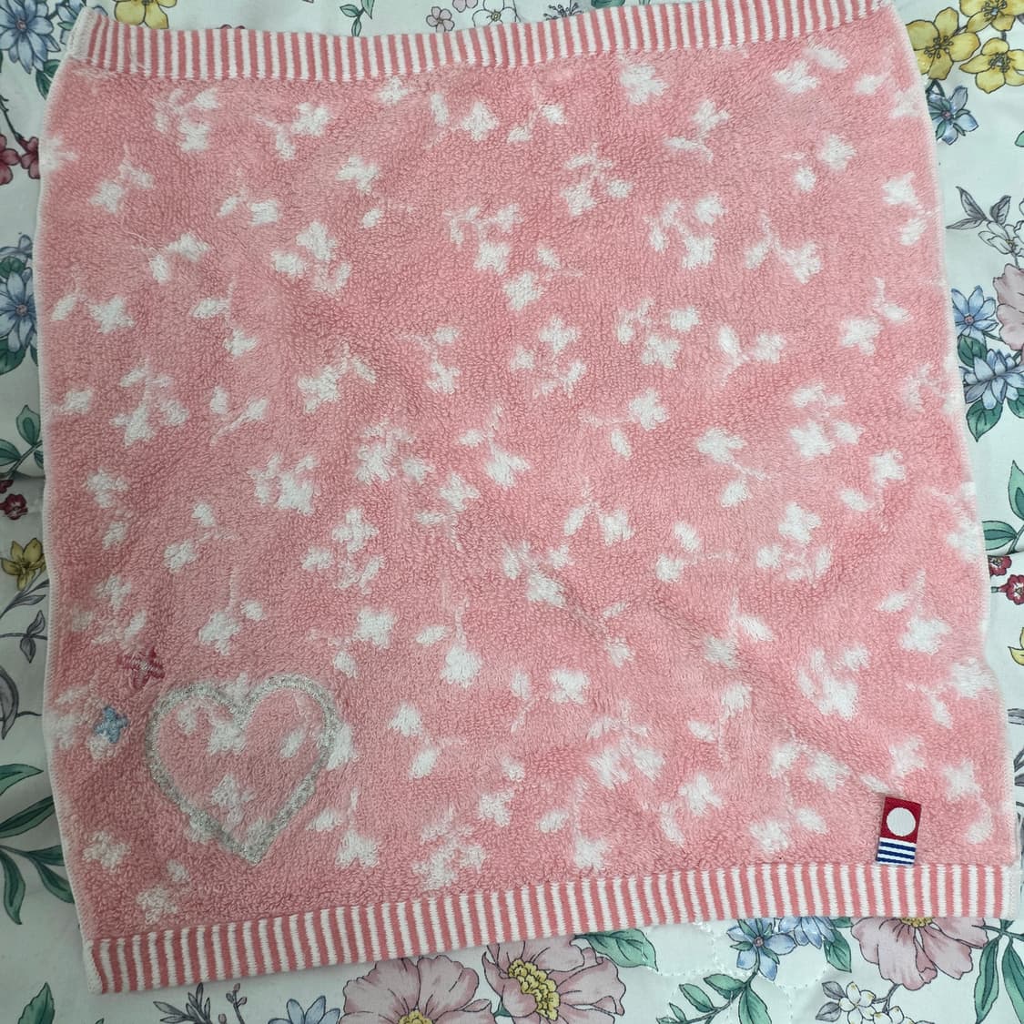 일본빈티지) 핑크 히메갸루st 에겐녀 하트 핸드타올 손수건 상품이미지2