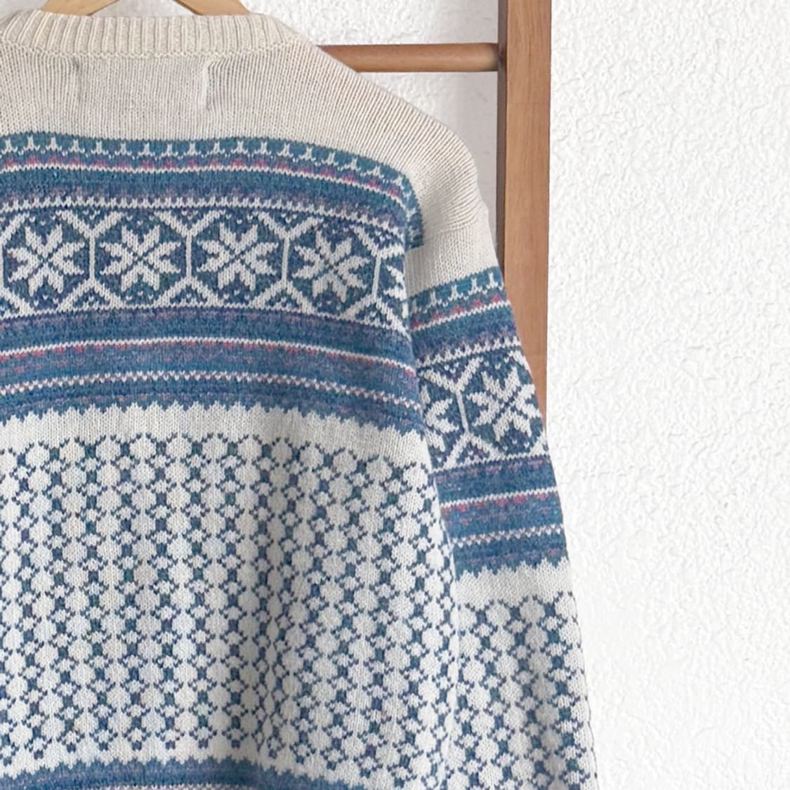 노르딕 블루 패턴 니트 가디건 상품이미지9