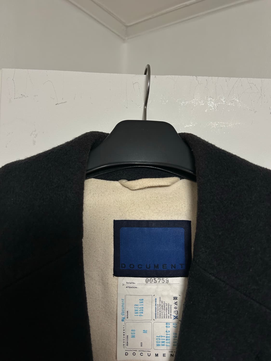 도큐먼트 부클레 체스트 코트 / m 상품이미지6