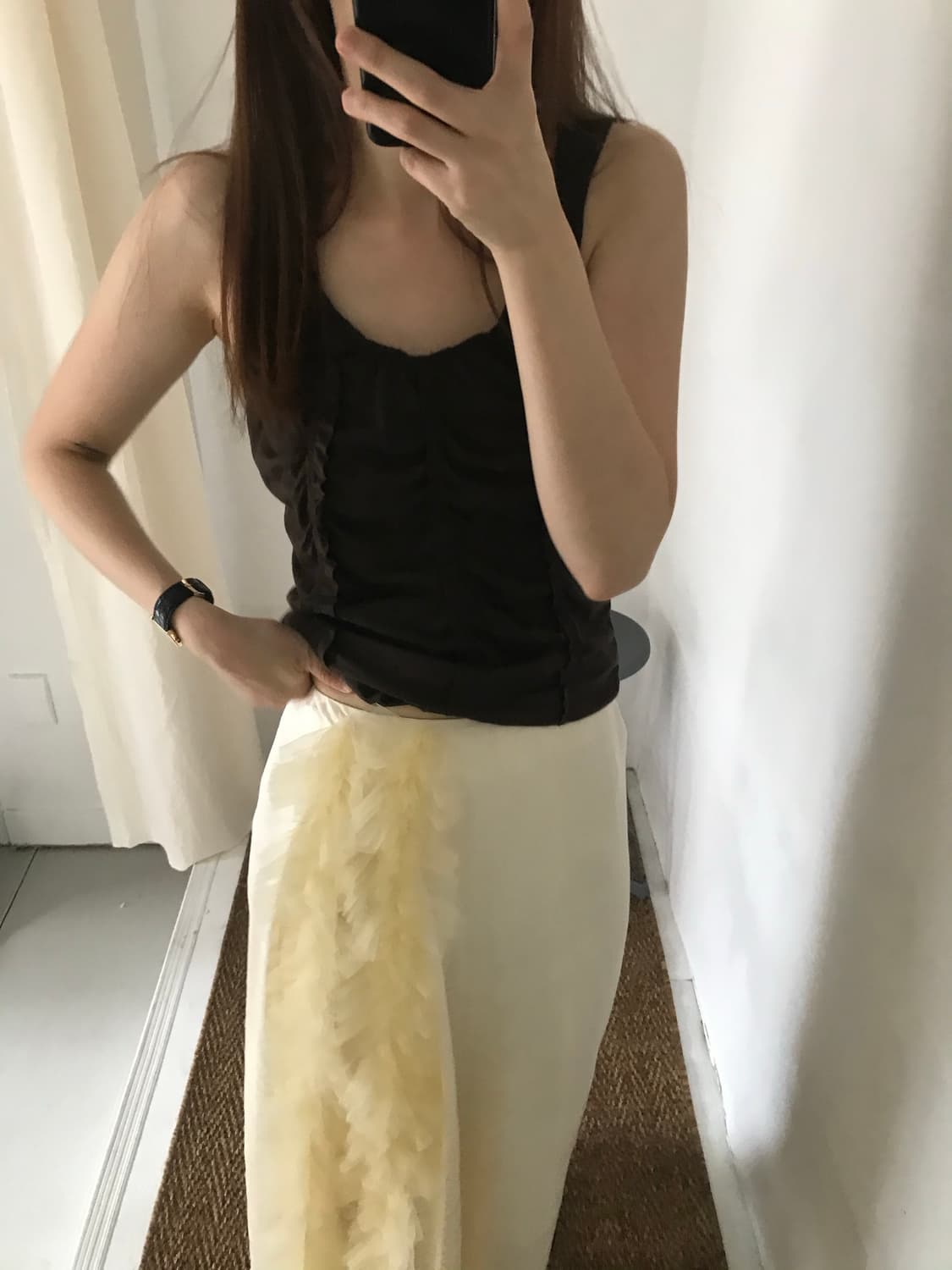 frill satin skirt 상품이미지2