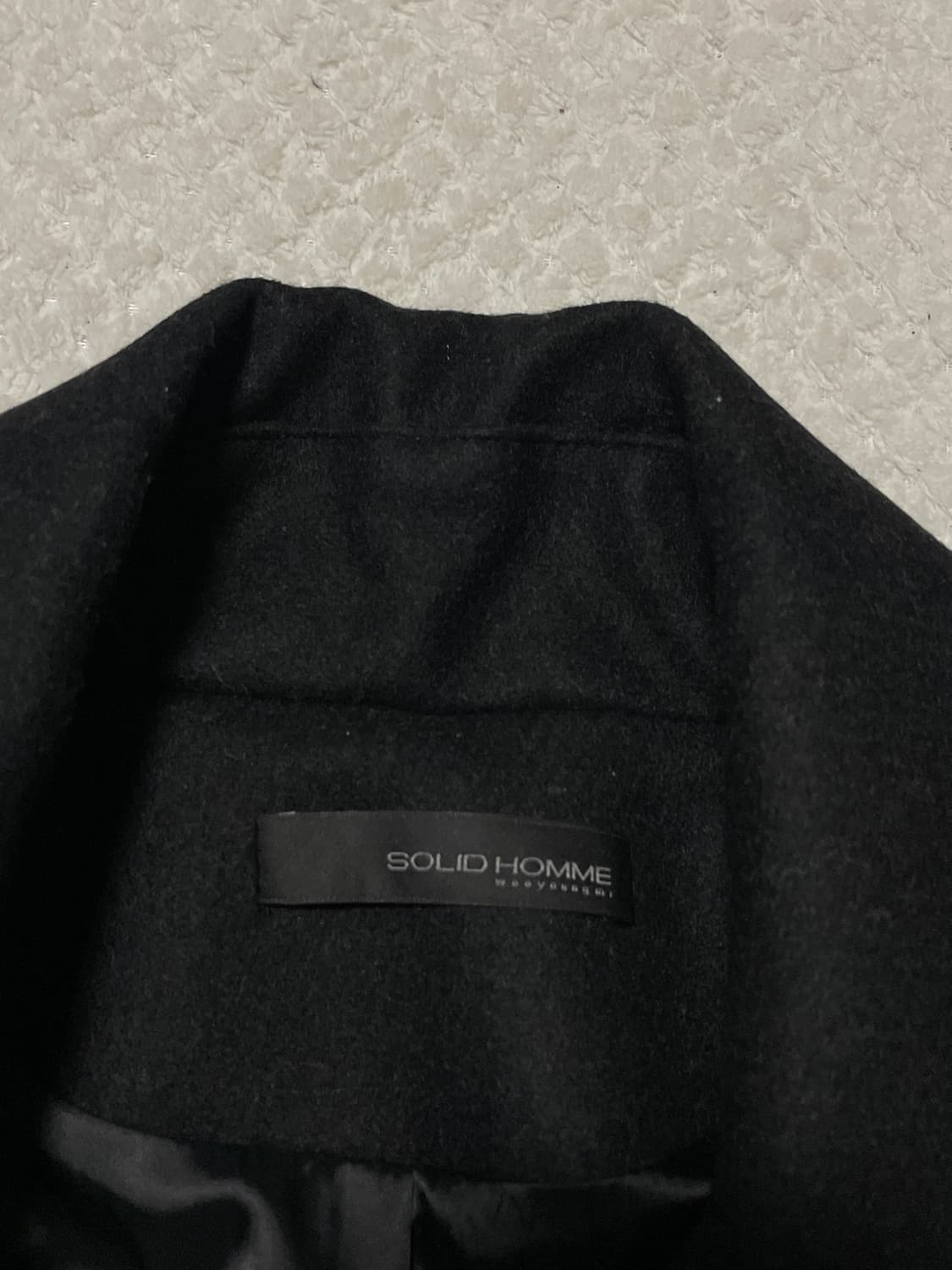 SOLID HOMME 솔리드 옴므 웨스턴 무드 싱글 울 코트 블랙 상품이미지8