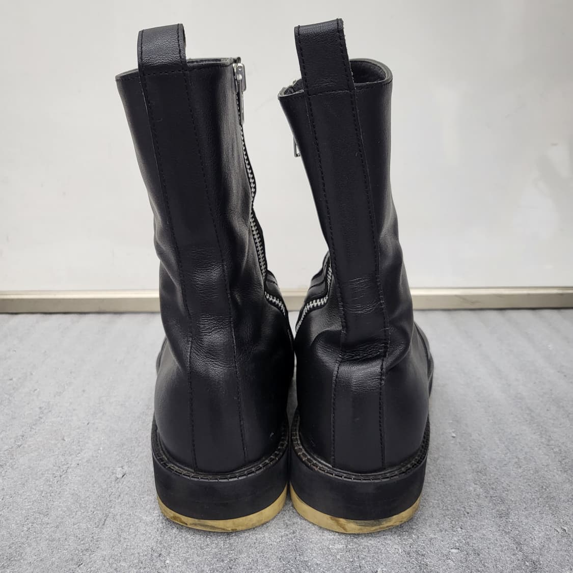 라메르마메종 블랙 가죽 앵클 부츠 270mm 상품이미지5