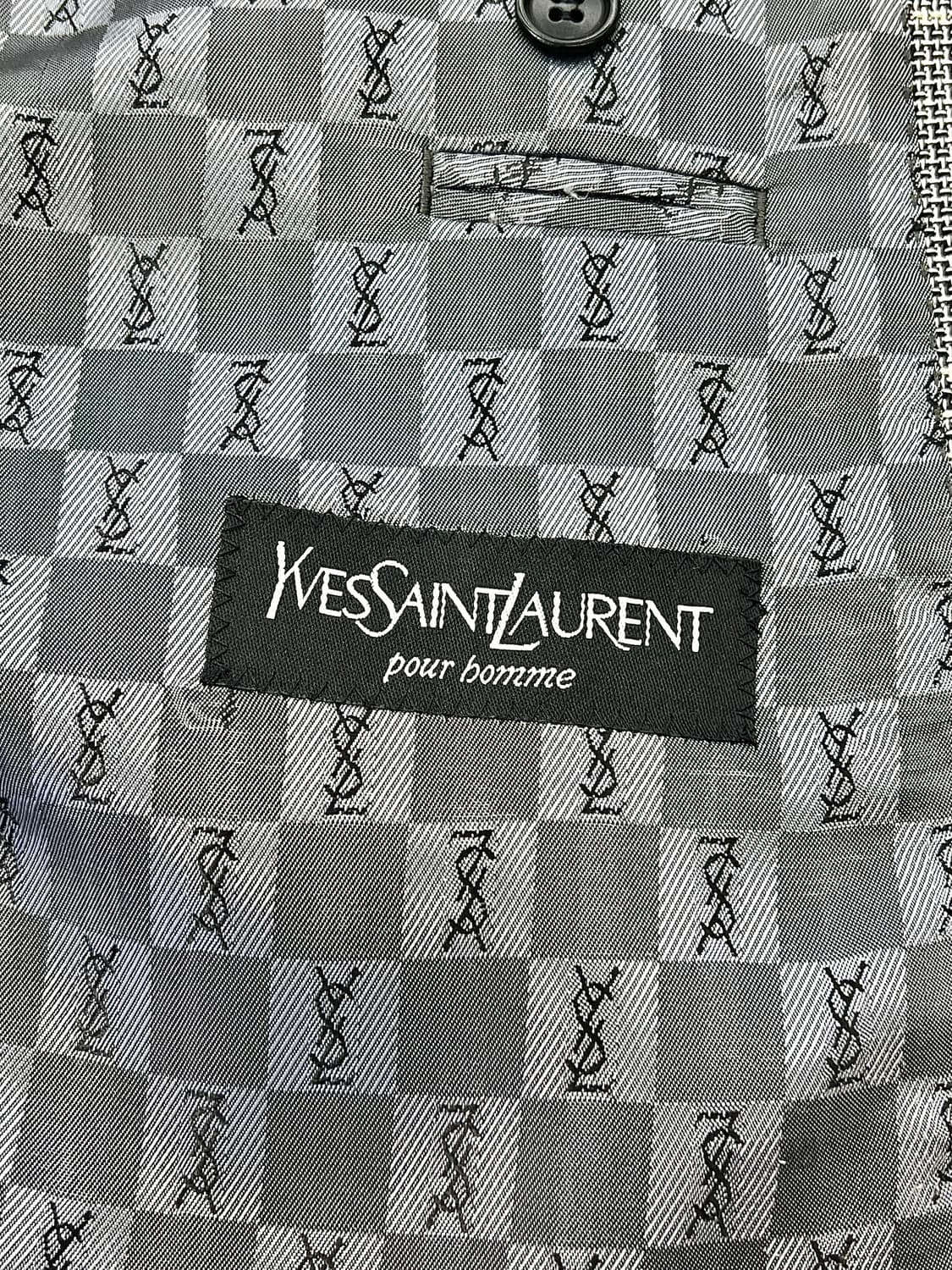 이브 생로랑 뿌르 옴므 글렌 플래드 울 블렌드 나이프 카라 블레이저 자켓 상품이미지7