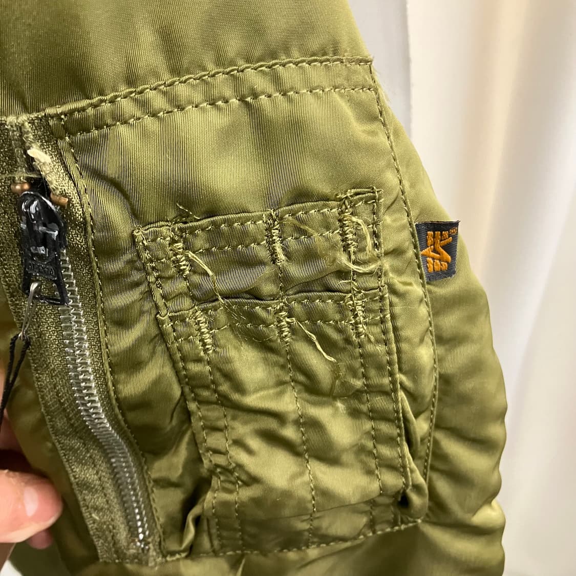 알파인더스트리 카키 MA-1 항공 점퍼 S 상품이미지4