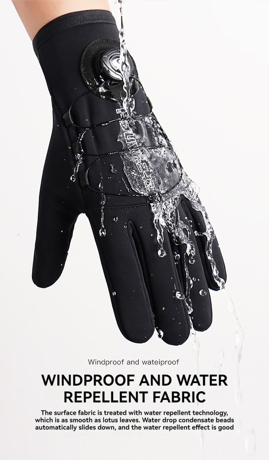 남녀 겨울용 자전거 방풍 방수 터치스크린 장갑 상품이미지2