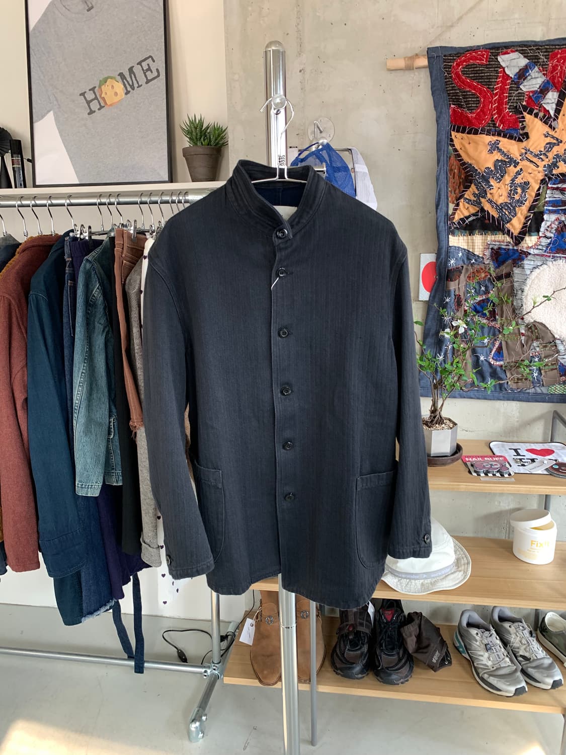 Outil 우티 비대칭 차이니즈 카라 자켓 상품이미지1