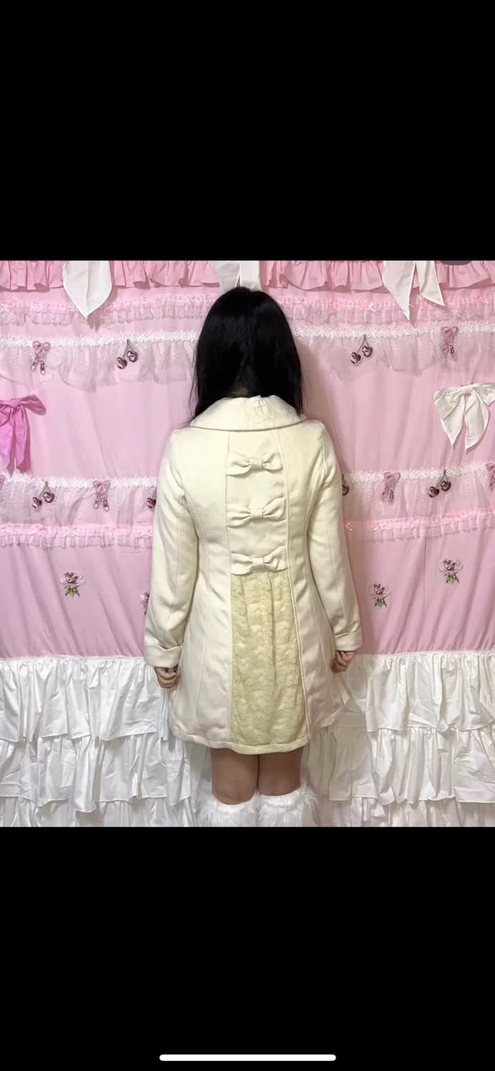 갸루 히메갸루 코트 엑팜 엑시즈팜 axes femme 백리본 레이스 상품이미지3