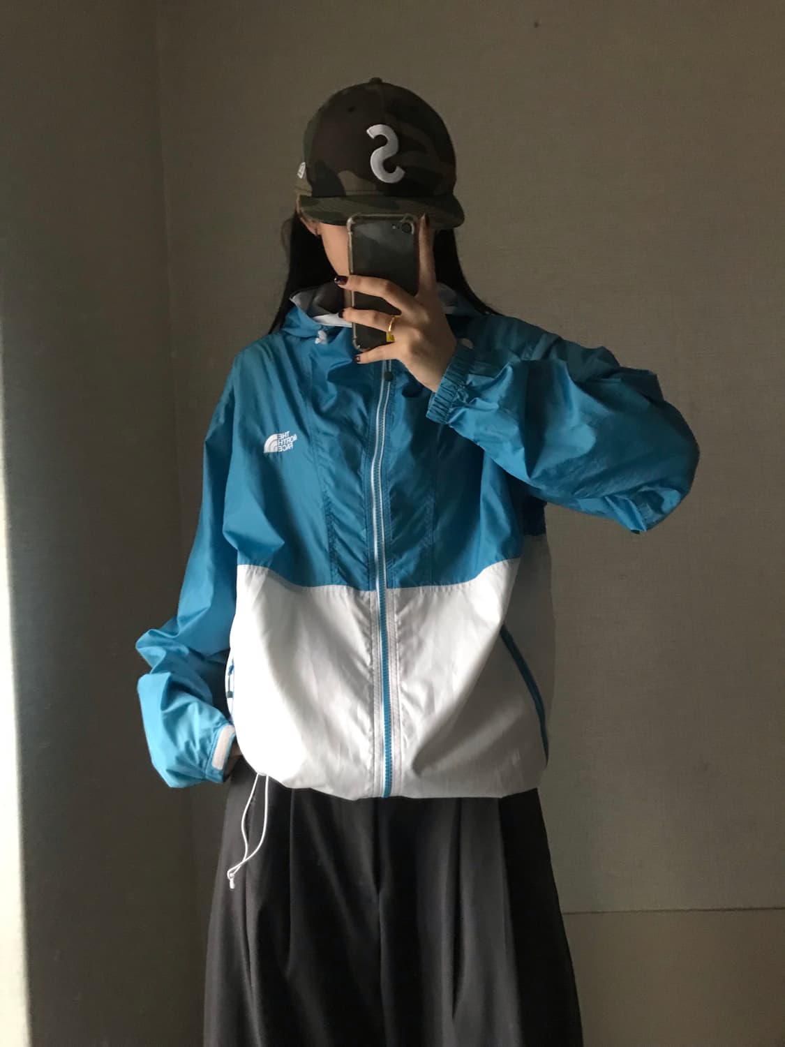 노페 연하늘 화이트 바람막이 상품이미지2