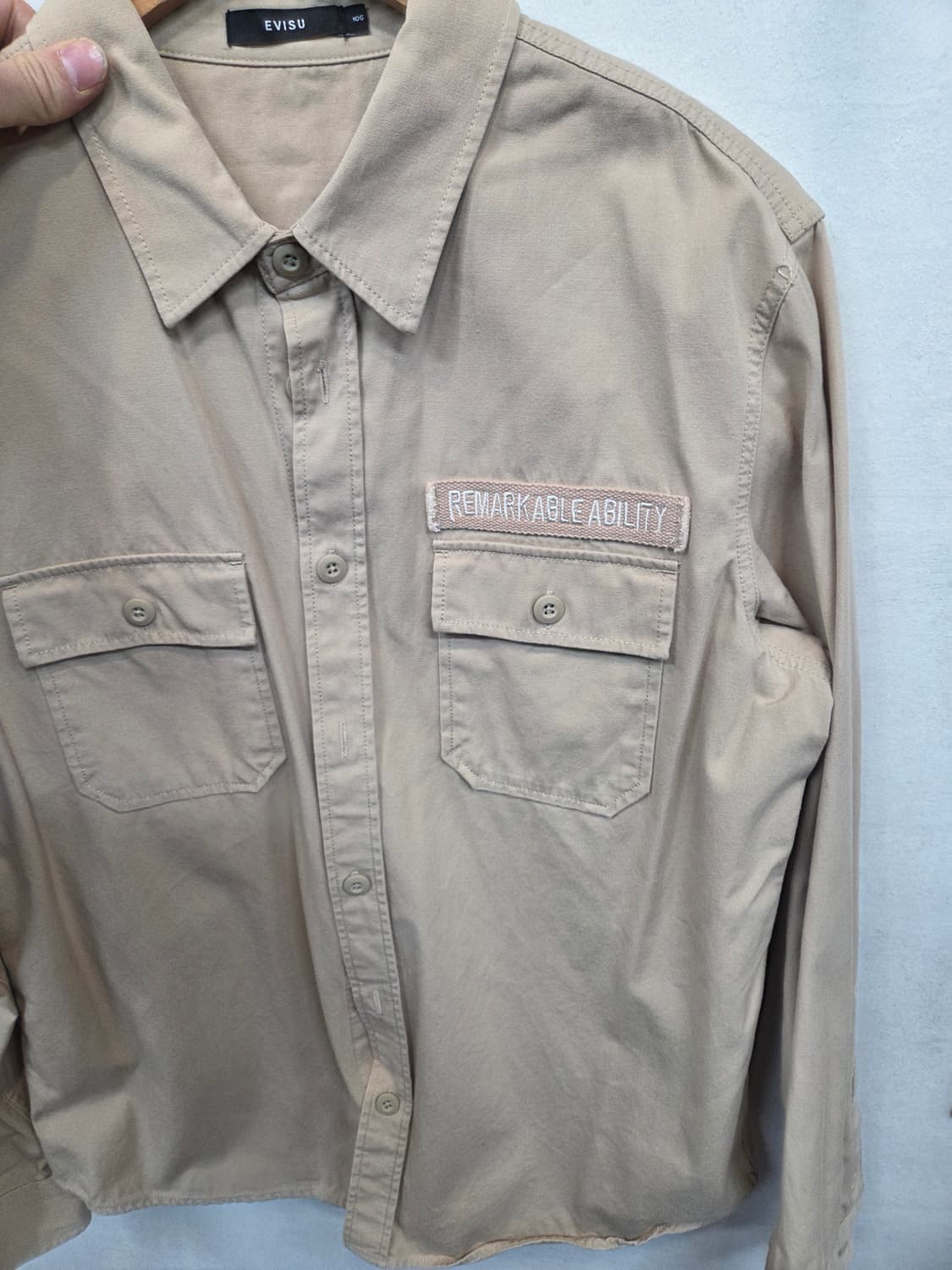 에비수 빈티지 자수 아우터형 셔츠 긴팔 L xl 상품이미지6