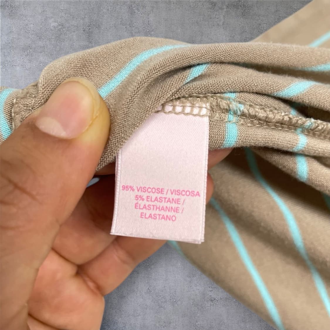 빅토리아시크릿 베이지 스트라이프 셔링 슬리브리스 롱 원피스 XS 상품이미지5