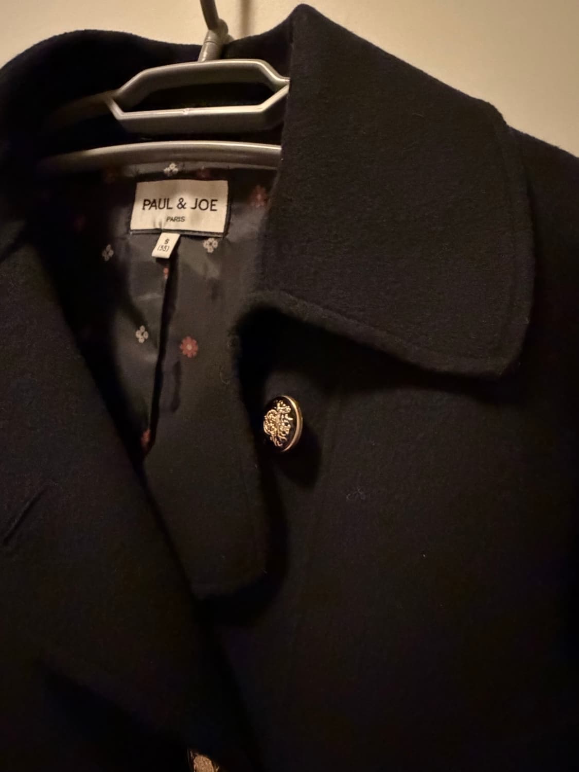 폴앤조 블랙 더블 피코트 S 상품이미지3