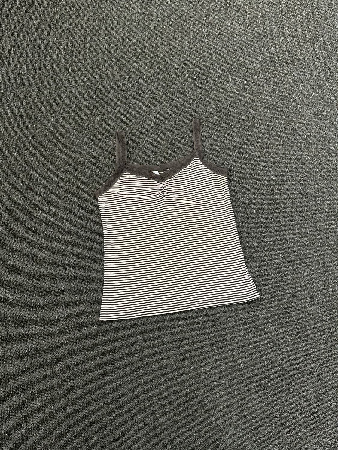 L)Japanese vintage 여성 브라운 핑크 레이스 나시 상품이미지1