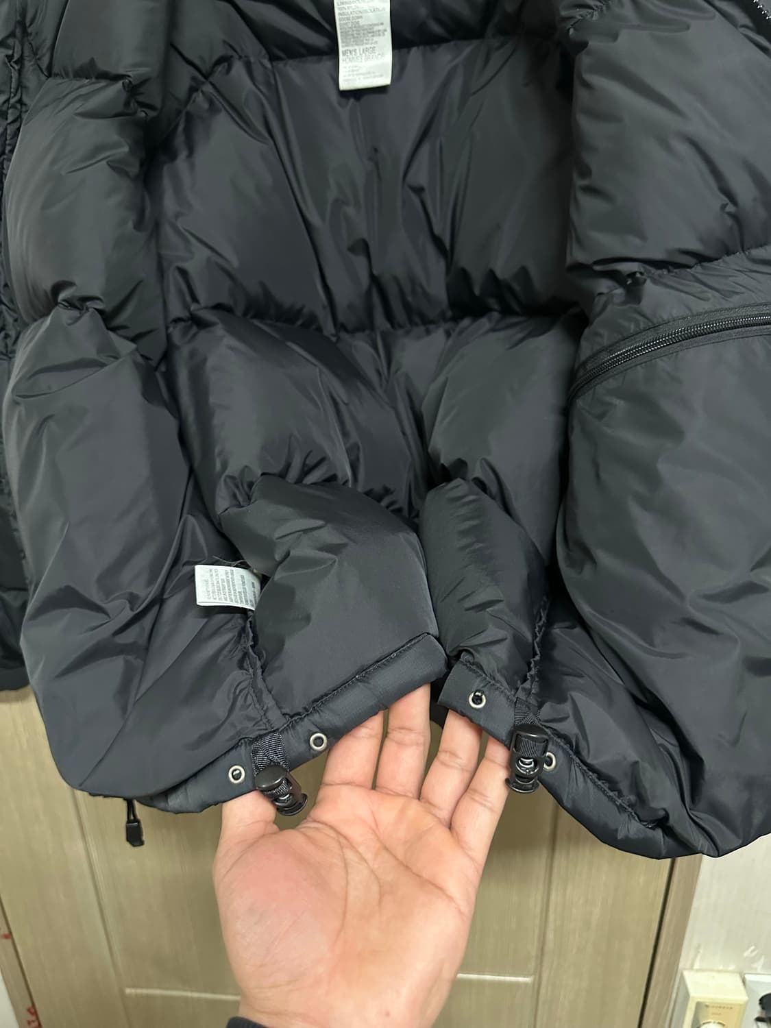 노스페이스 700 눕시 패딩 블랙 L 상품이미지8