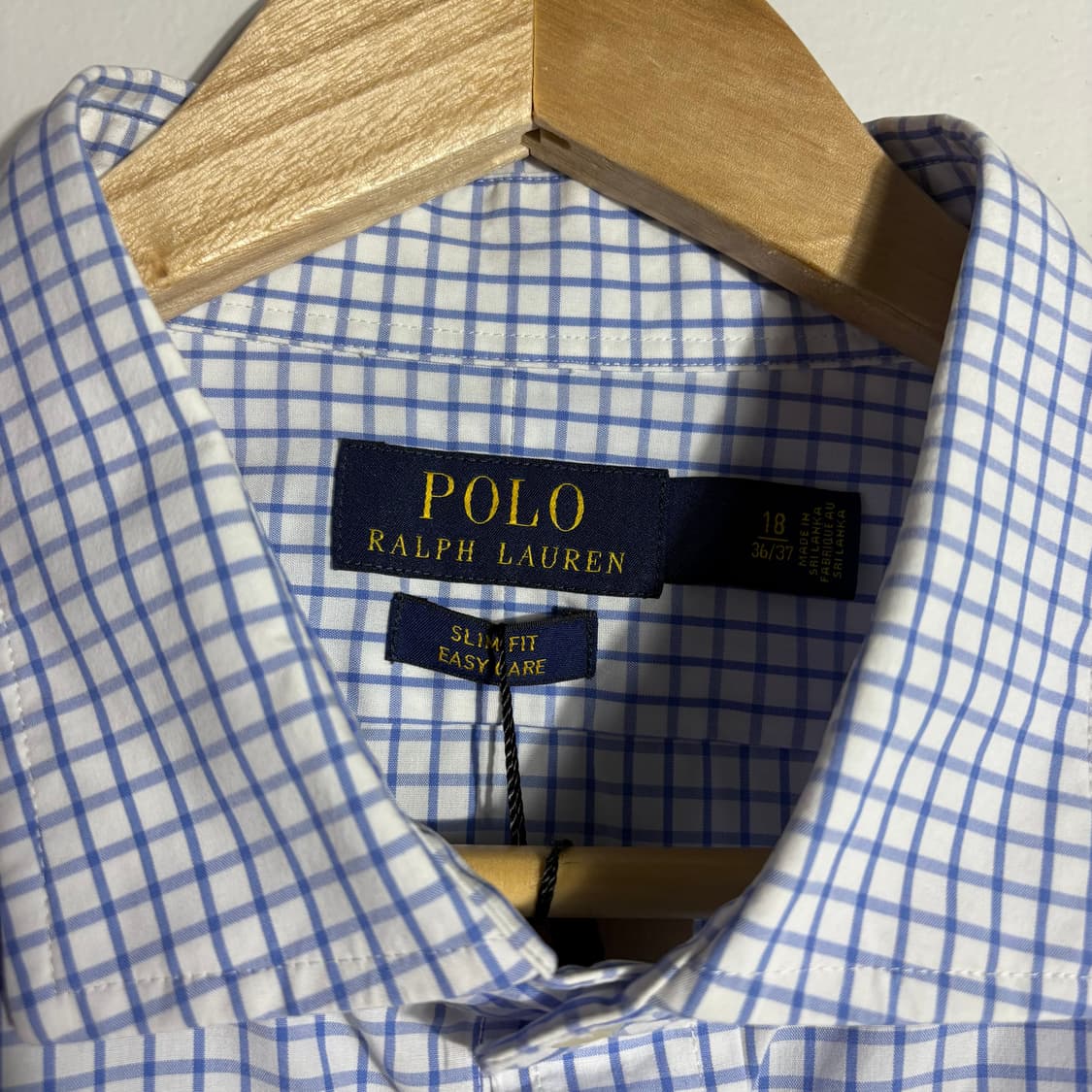 폴로 랄프로렌 블루 미니 체크 셔츠 (무료배송) 상품이미지3