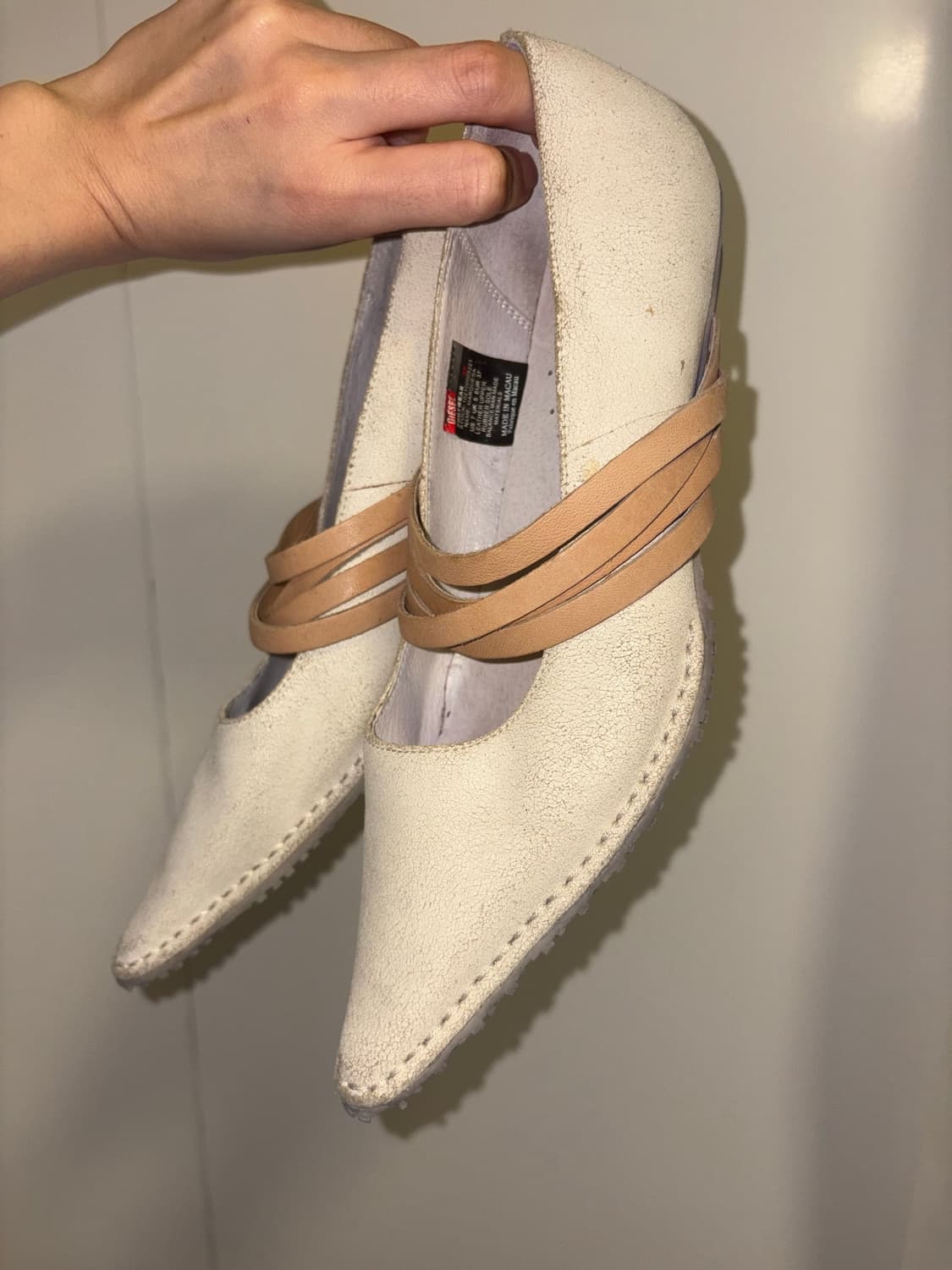 DIESEL cracked leather marquesa flat 상품이미지3
