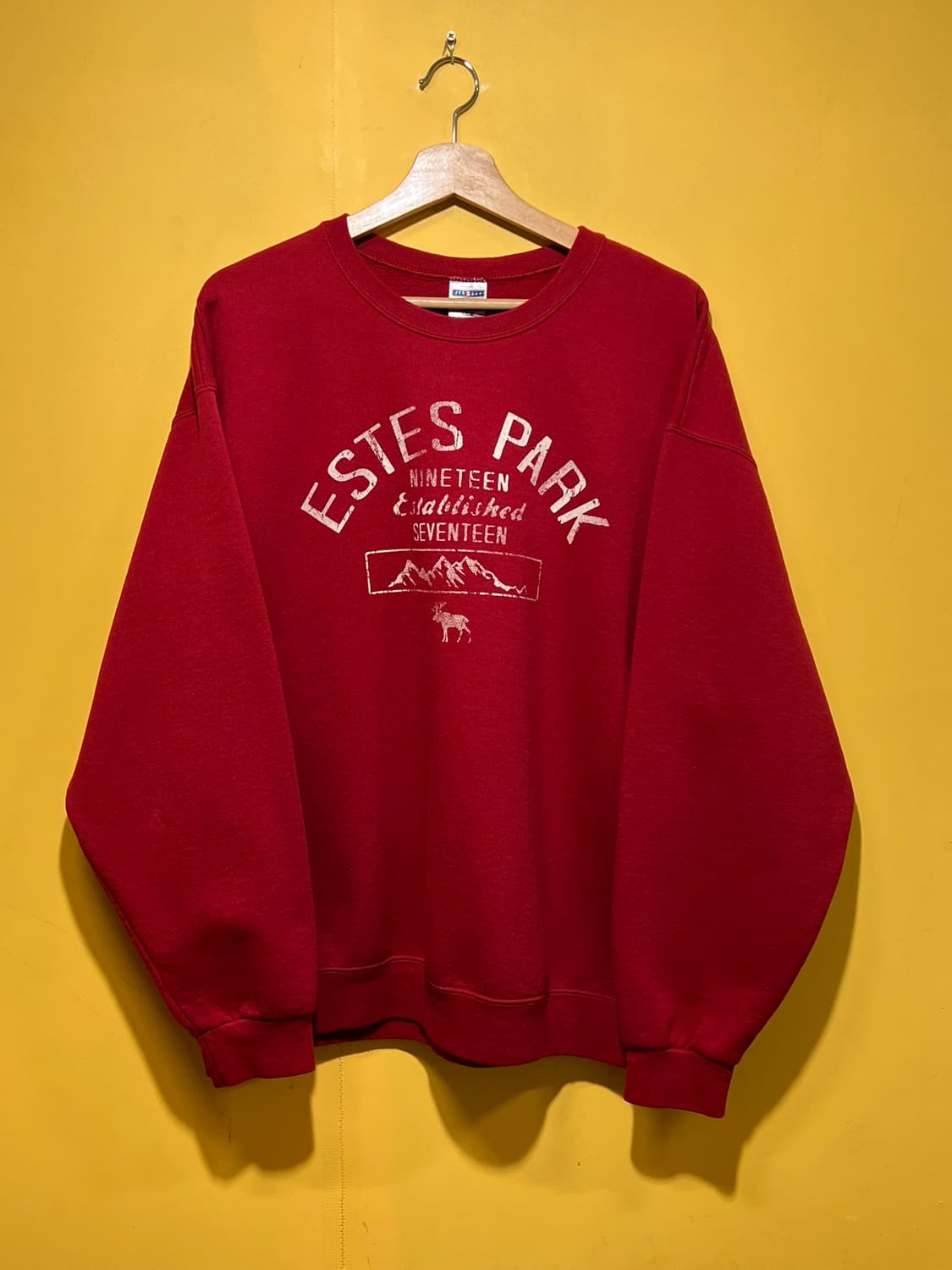 [XL] 저지스 ESTES PARK 혼방 빈티지 맨투맨 레드 상품이미지1